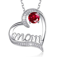Load image into Gallery viewer, MOM Heart Necklace with Zircon