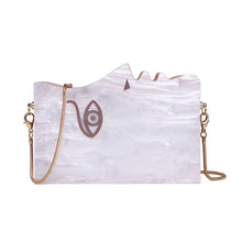 Load image into Gallery viewer, New Unique Design Wooden Acrylic White Evening Luxury Clutches