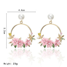 Load image into Gallery viewer, Trendy Cute Pink Flower Earrings