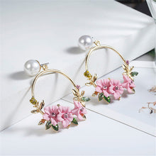 Load image into Gallery viewer, Trendy Cute Pink Flower Earrings