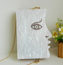 Load image into Gallery viewer, New Unique Design Wooden Acrylic White Evening Luxury Clutches