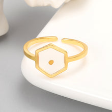 Load image into Gallery viewer, Hexagon Mustard Seed Ring