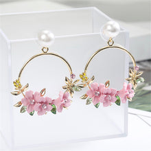 Load image into Gallery viewer, Trendy Cute Pink Flower Earrings