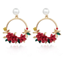 Load image into Gallery viewer, Trendy Cute Pink Flower Earrings