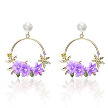 Load image into Gallery viewer, Trendy Cute Pink Flower Earrings