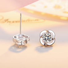 Load image into Gallery viewer, Sterling silver clover earrings
