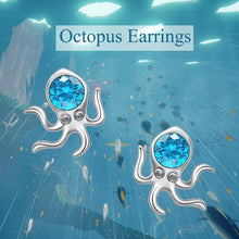 Load image into Gallery viewer, Sterling Silver Octpus Earrings
